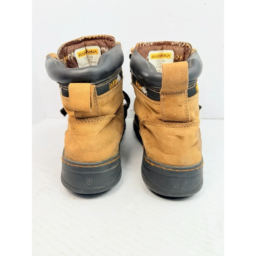 Cougar Paws Roofing Boots Men's 10.5 USA Leather CPPP Tan Strap Work Boots